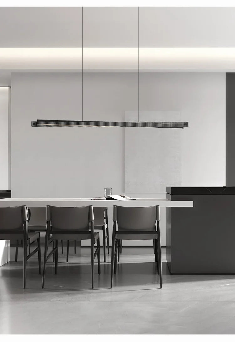 Aluminum Glass Bar Shape Pendant Light - Shine Room