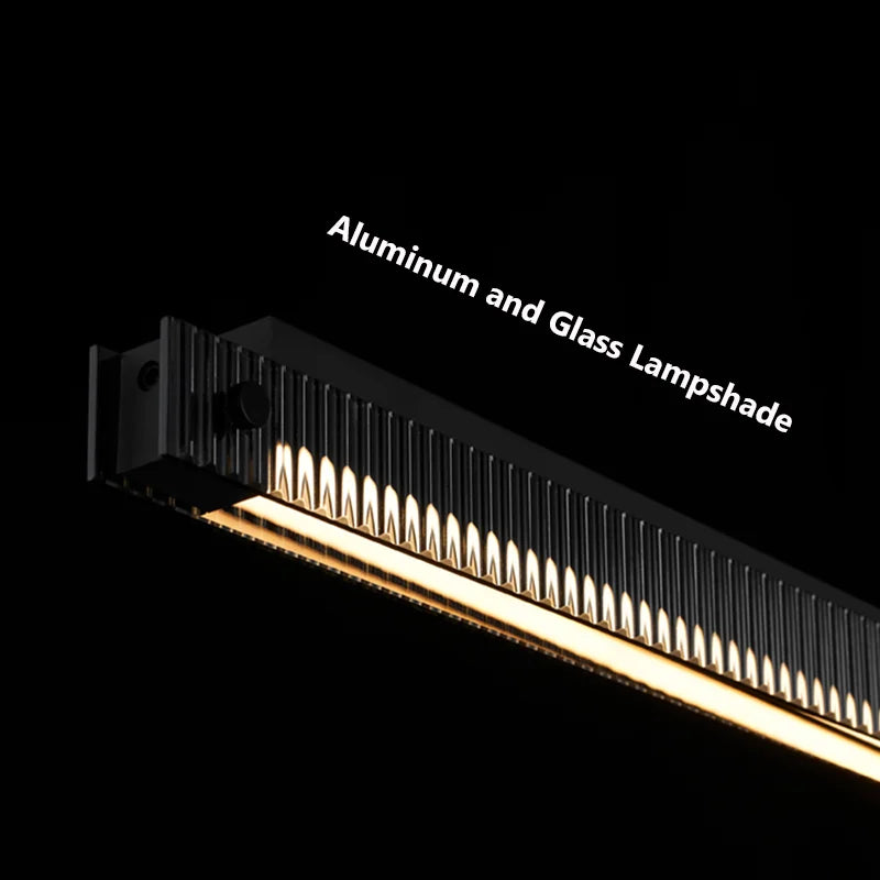 Aluminum Glass Bar Shape Pendant Light - Shine Room
