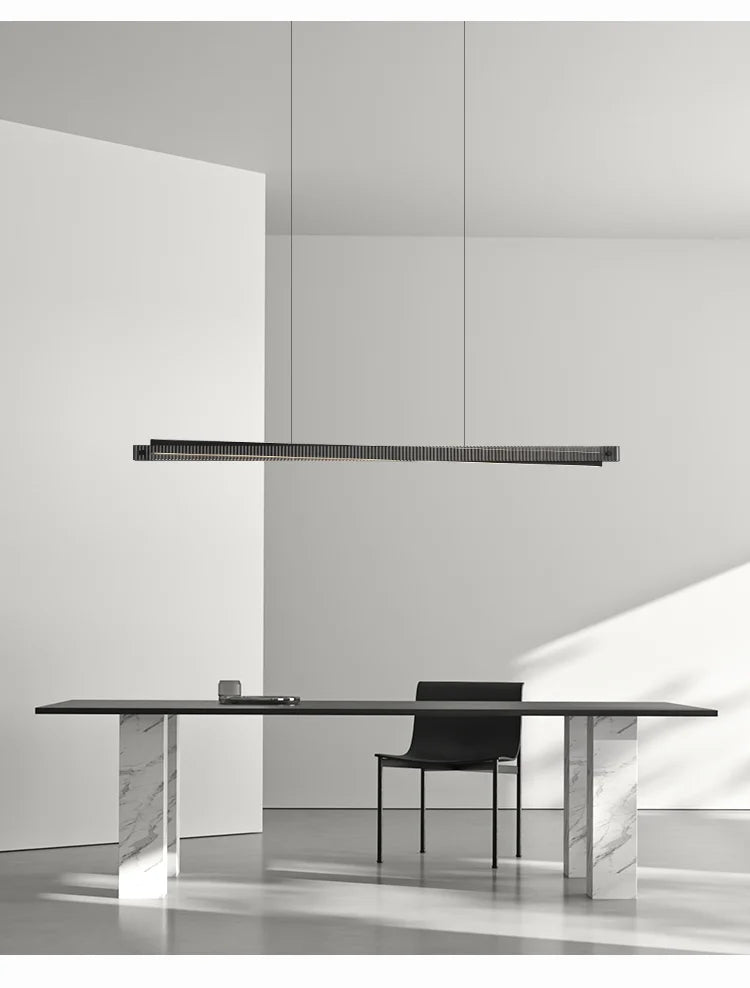 Aluminum Glass Bar Shape Pendant Light - Shine Room