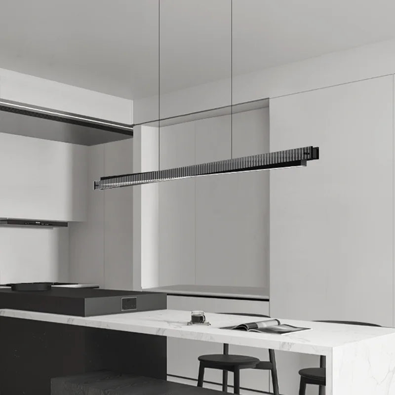 Aluminum Glass Bar Shape Pendant Light - Shine Room