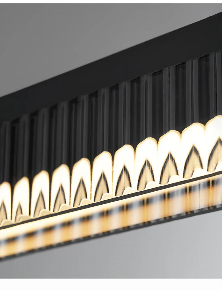 Aluminum Glass Bar Shape Pendant Light - Shine Room