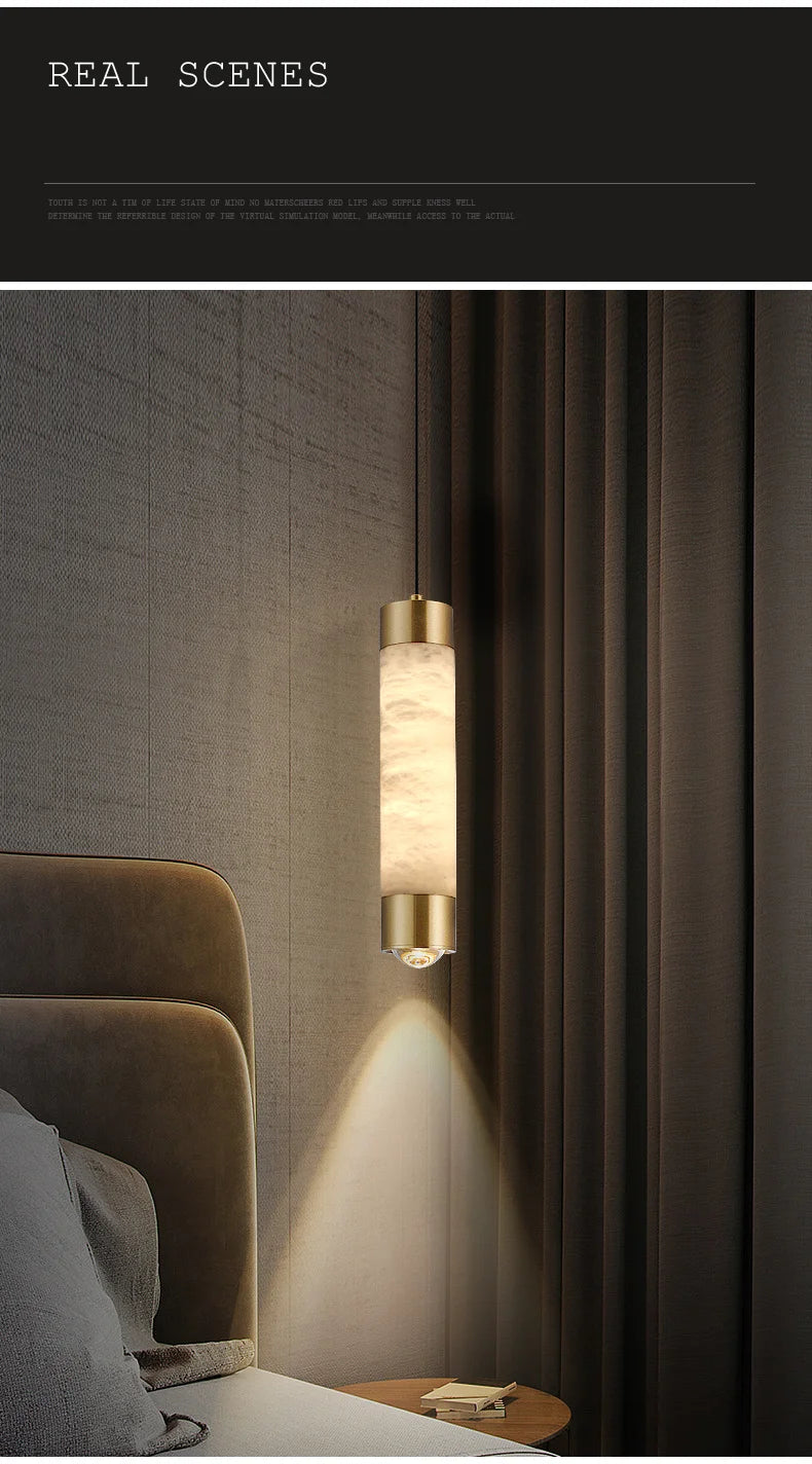 Copper Marble Small LED Chandelier Modern - Shine Room