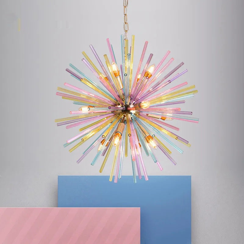 Creative Dandelion Chandelier Glass Colorful Light - Shine Room