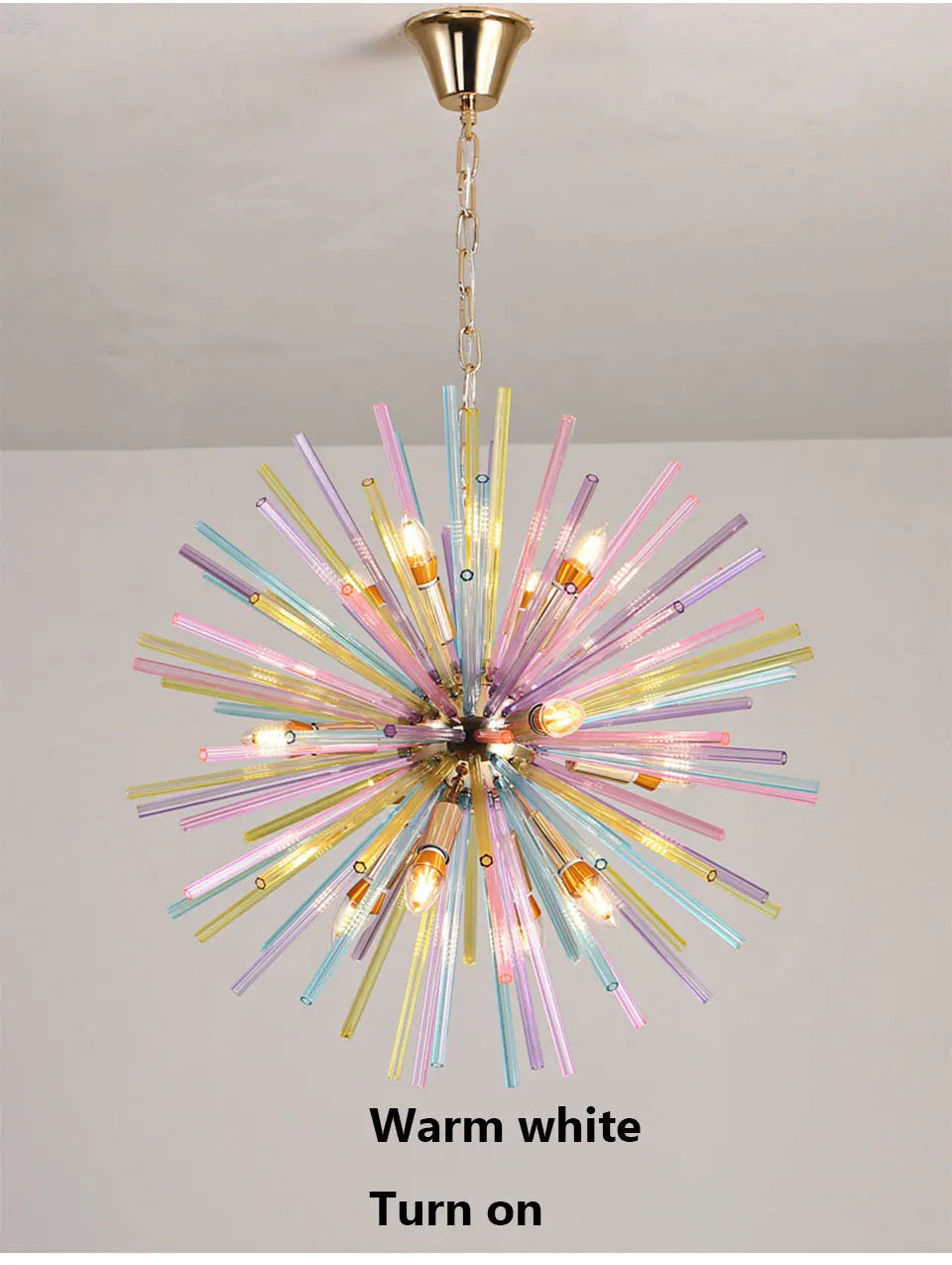 Creative Dandelion Chandelier Glass Colorful Light - Shine Room