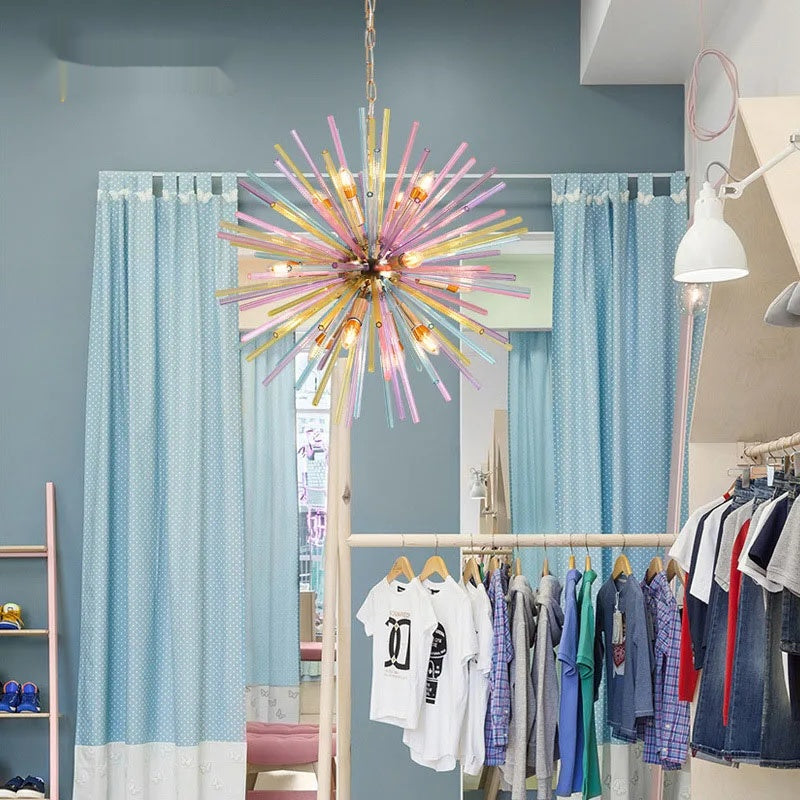Creative Dandelion Chandelier Glass Colorful Light - Shine Room