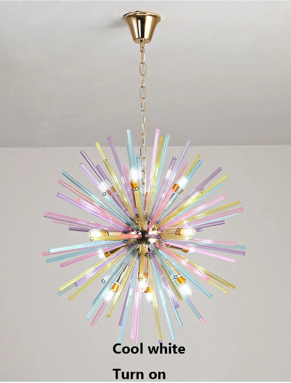 Creative Dandelion Chandelier Glass Colorful Light - Shine Room