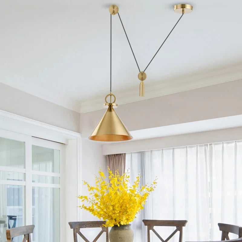 Creative Lifting Pulley Pendant Lights E27 Lamp - Shine Room