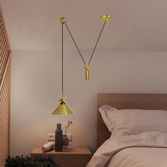Creative Lifting Pulley Pendant Lights E27 Lamp - Shine Room
