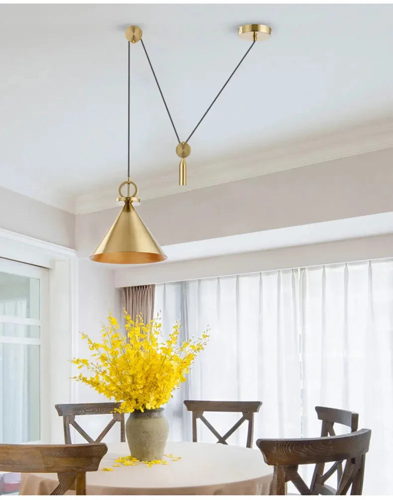 Creative Lifting Pulley Pendant Lights E27 Lamp - Shine Room