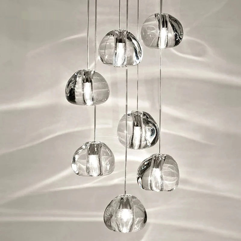 Hanging Staircase Pendant Light Crystal Ball - Shine Room