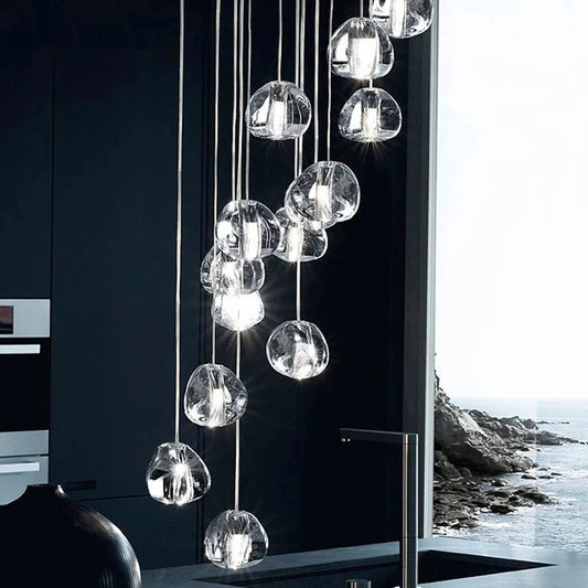 Hanging Staircase Pendant Light Crystal Ball - Shine Room