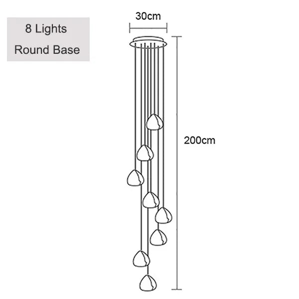 Hanging Staircase Pendant Light Crystal Ball - Shine Room