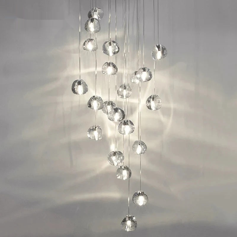 Hanging Staircase Pendant Light Crystal Ball - Shine Room