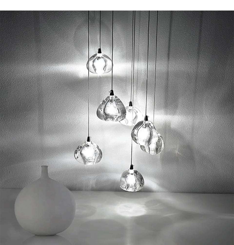 Hanging Staircase Pendant Light Crystal Ball - Shine Room