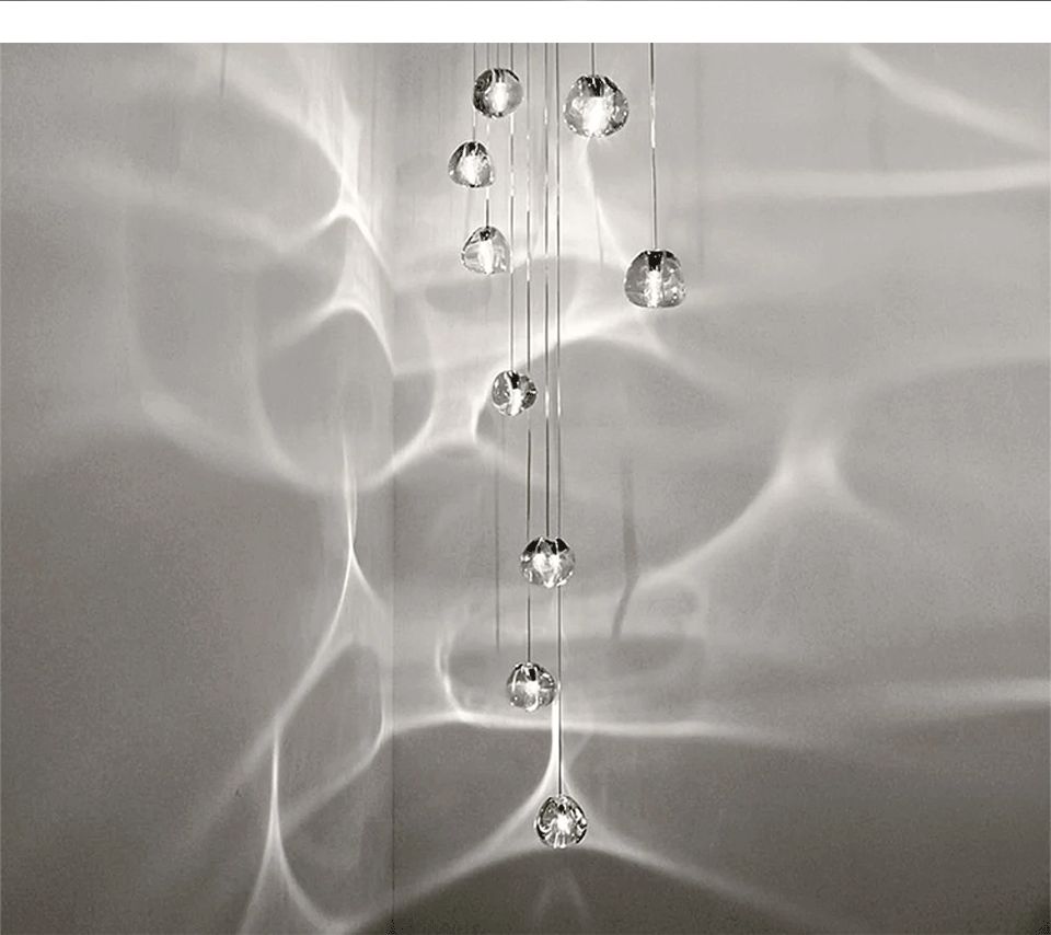 Hanging Staircase Pendant Light Crystal Ball - Shine Room
