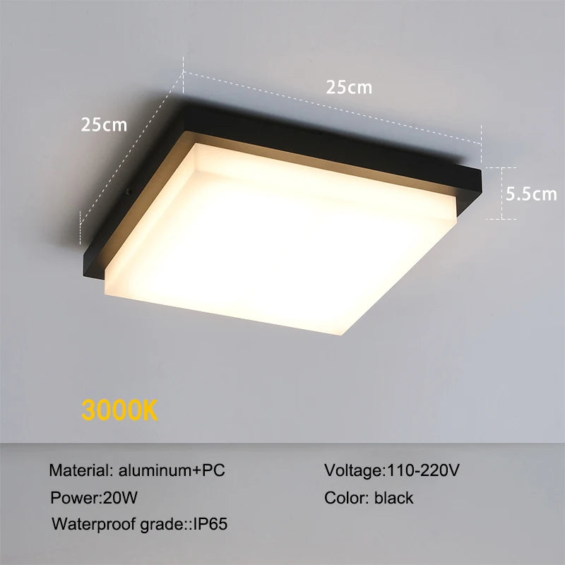 LED Flush Mount Square Ceiling Light 20W - Shine Room