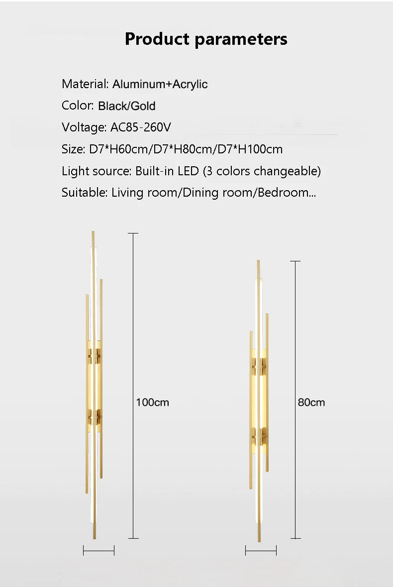 LED Long Wall Lamp Modern Bedroom Light - Shine Room