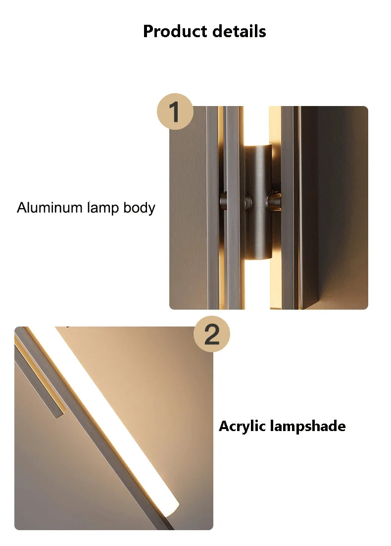 LED Long Wall Lamp Modern Bedroom Light - Shine Room