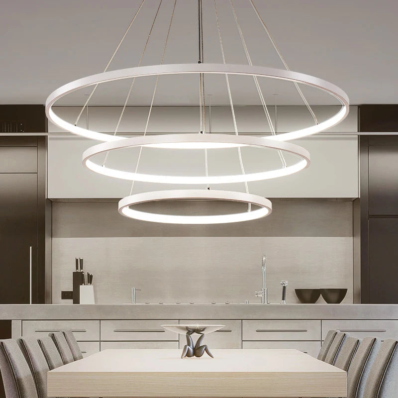 LED Modern Hanging Pendant Lights Circle Rings - Shine Room