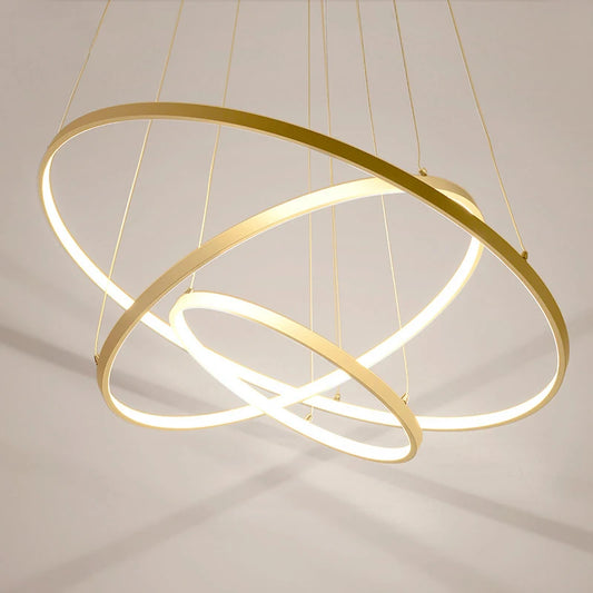 LED Modern Hanging Pendant Lights Circle Rings - Shine Room