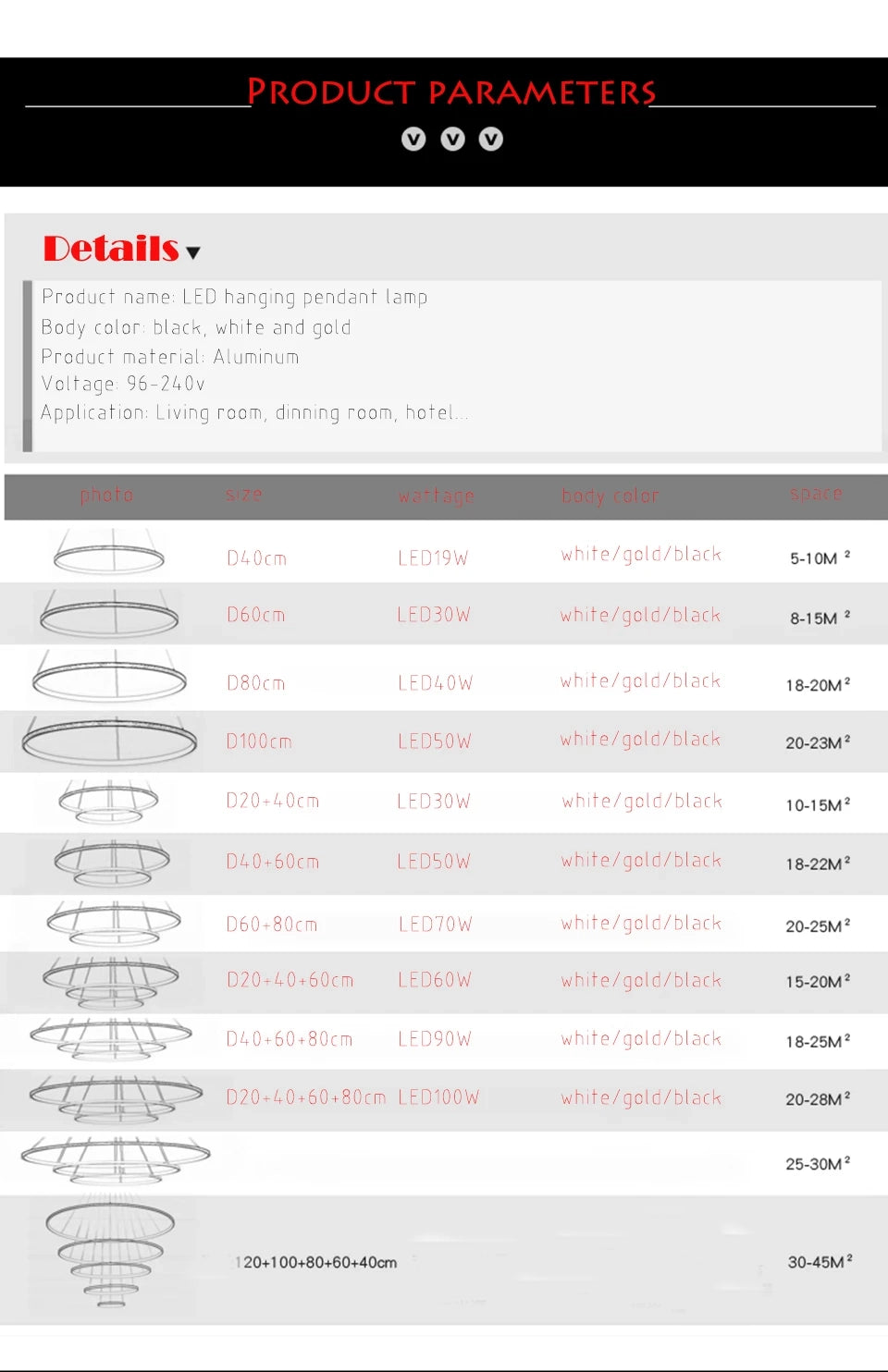 LED Modern Hanging Pendant Lights Circle Rings - Shine Room