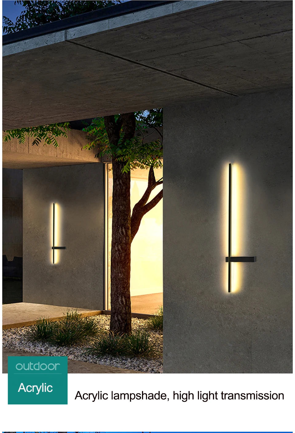 LED Outdoor Long Wall Light Waterproof IP54 - Shine Room
