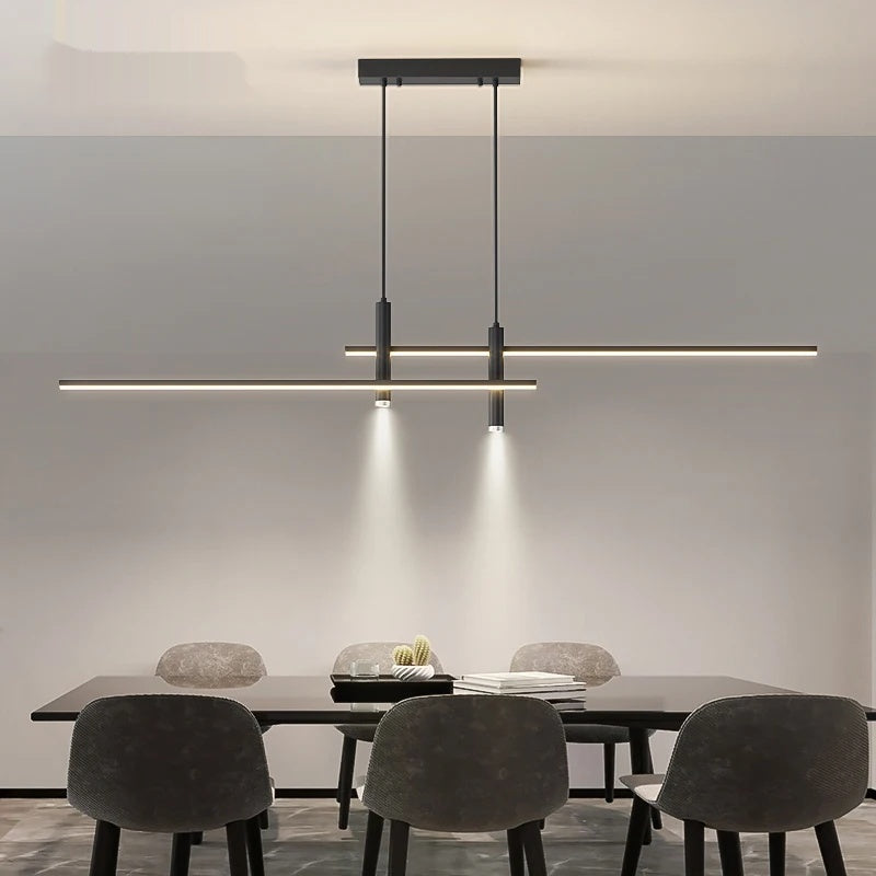 LED Pendant Light Adjustable Linear Chandelier - Shine Room