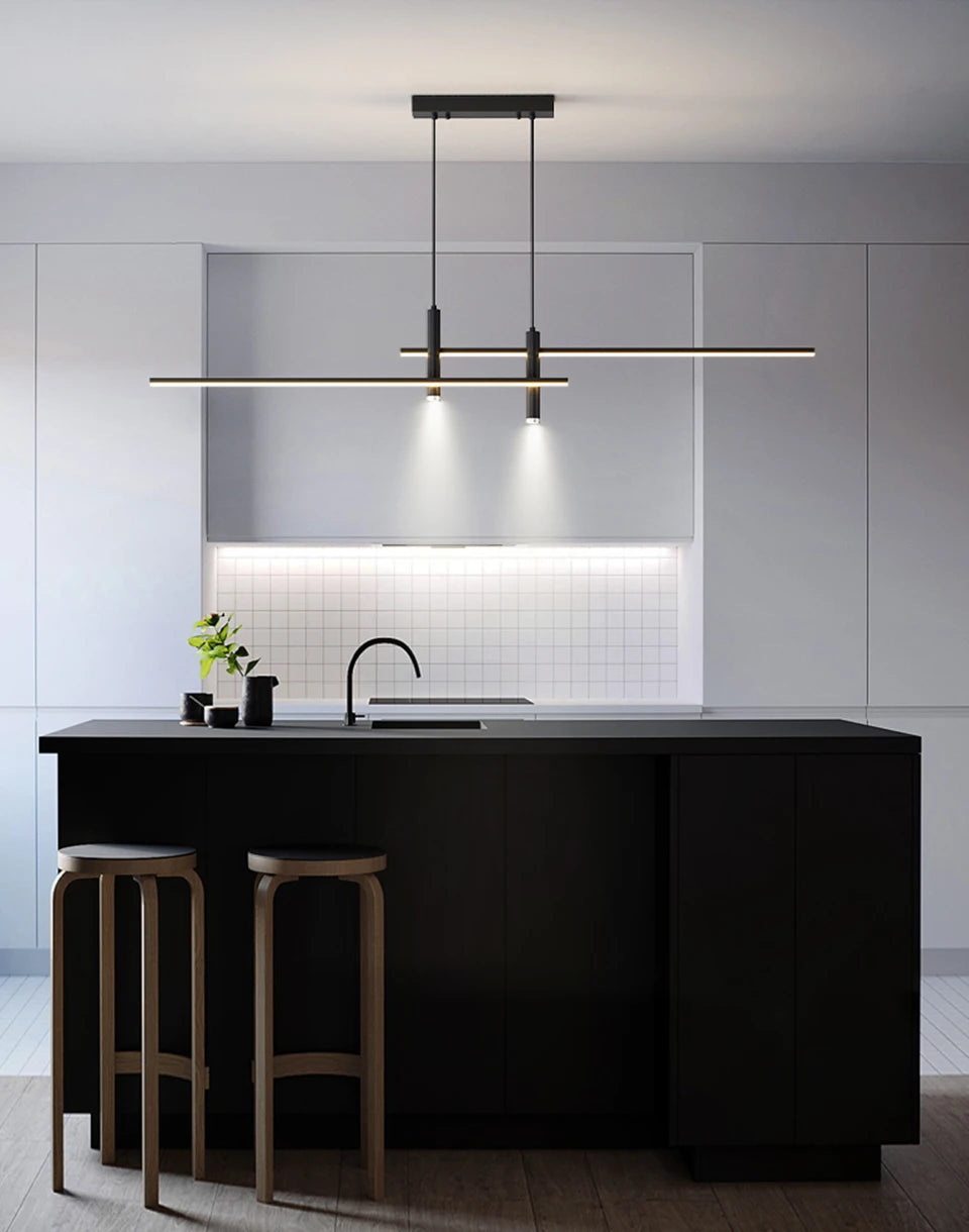 LED Pendant Light Adjustable Linear Chandelier - Shine Room