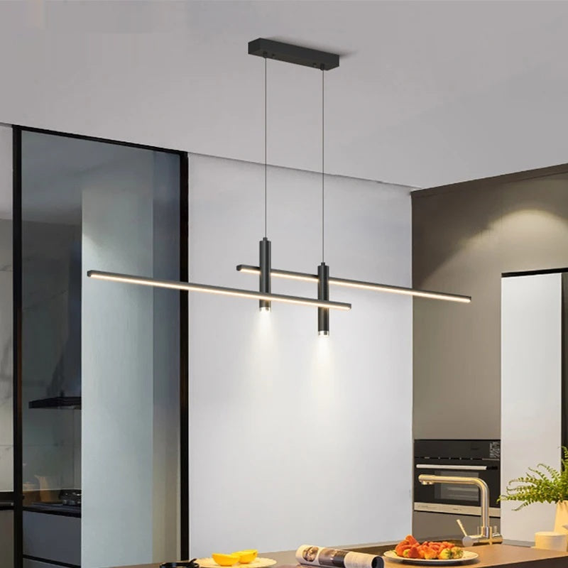 LED Pendant Light Adjustable Linear Chandelier - Shine Room