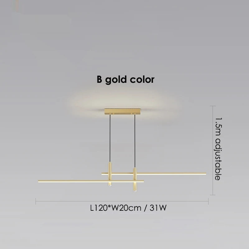 LED Pendant Light Adjustable Linear Chandelier - Shine Room