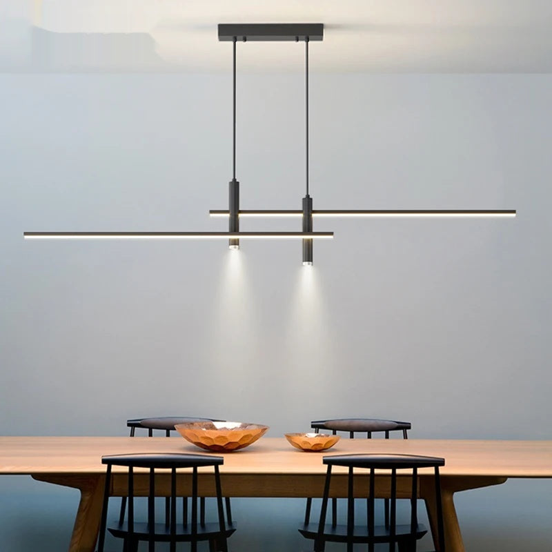LED Pendant Light Adjustable Linear Chandelier - Shine Room
