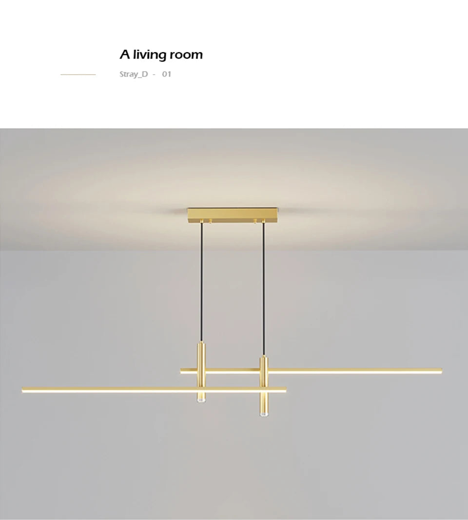 LED Pendant Light Adjustable Linear Chandelier - Shine Room