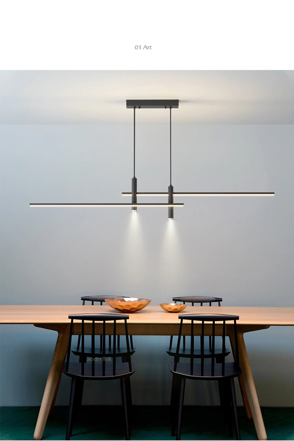 LED Pendant Light Adjustable Linear Chandelier - Shine Room