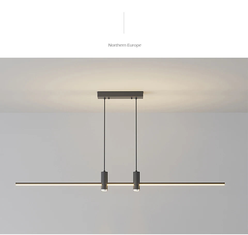 LED Pendant Light Adjustable Linear Chandelier - Shine Room