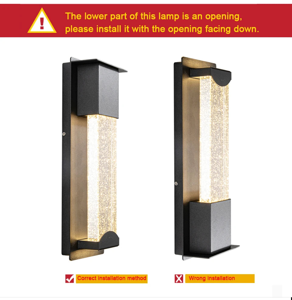 LED Wall Lighting PIR Motion Sensor Crystal Outdoor - Shine Room