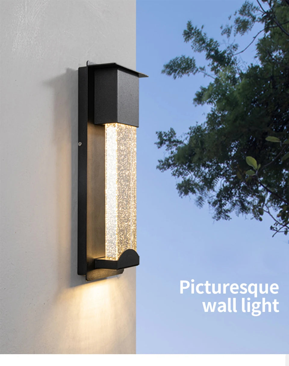 LED Wall Lighting PIR Motion Sensor Crystal Outdoor - Shine Room