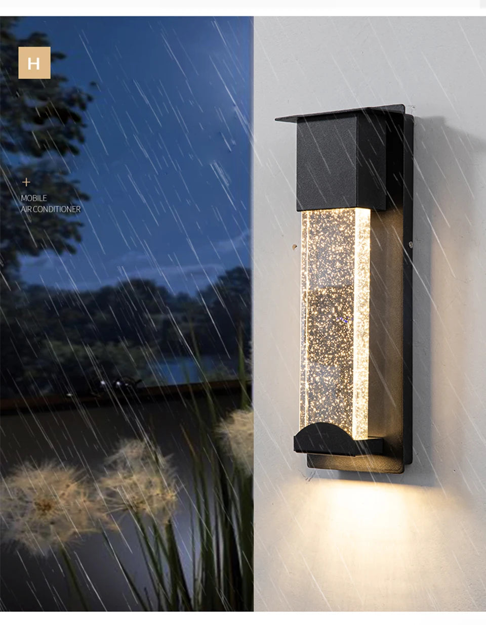 LED Wall Lighting PIR Motion Sensor Crystal Outdoor - Shine Room