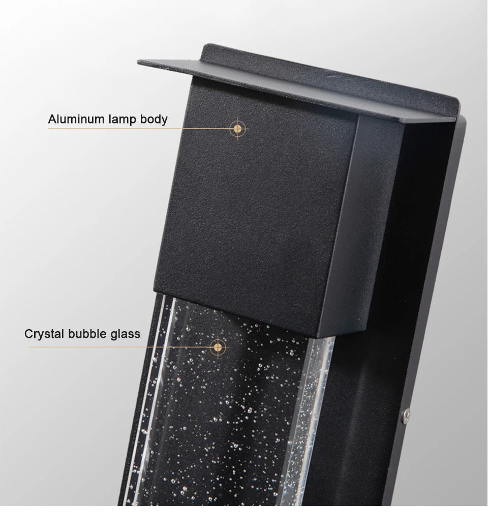 LED Wall Lighting PIR Motion Sensor Crystal Outdoor - Shine Room