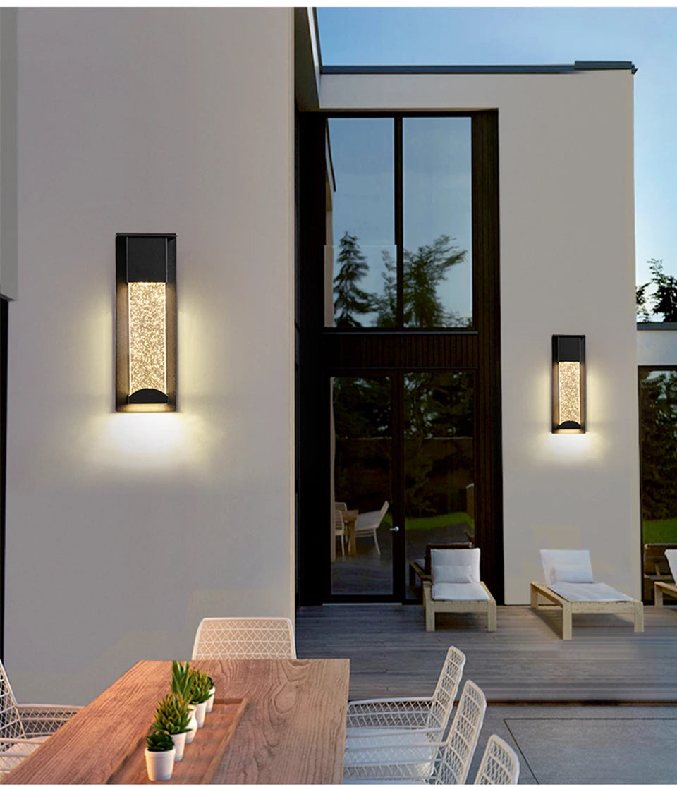 LED Wall Lighting PIR Motion Sensor Crystal Outdoor - Shine Room