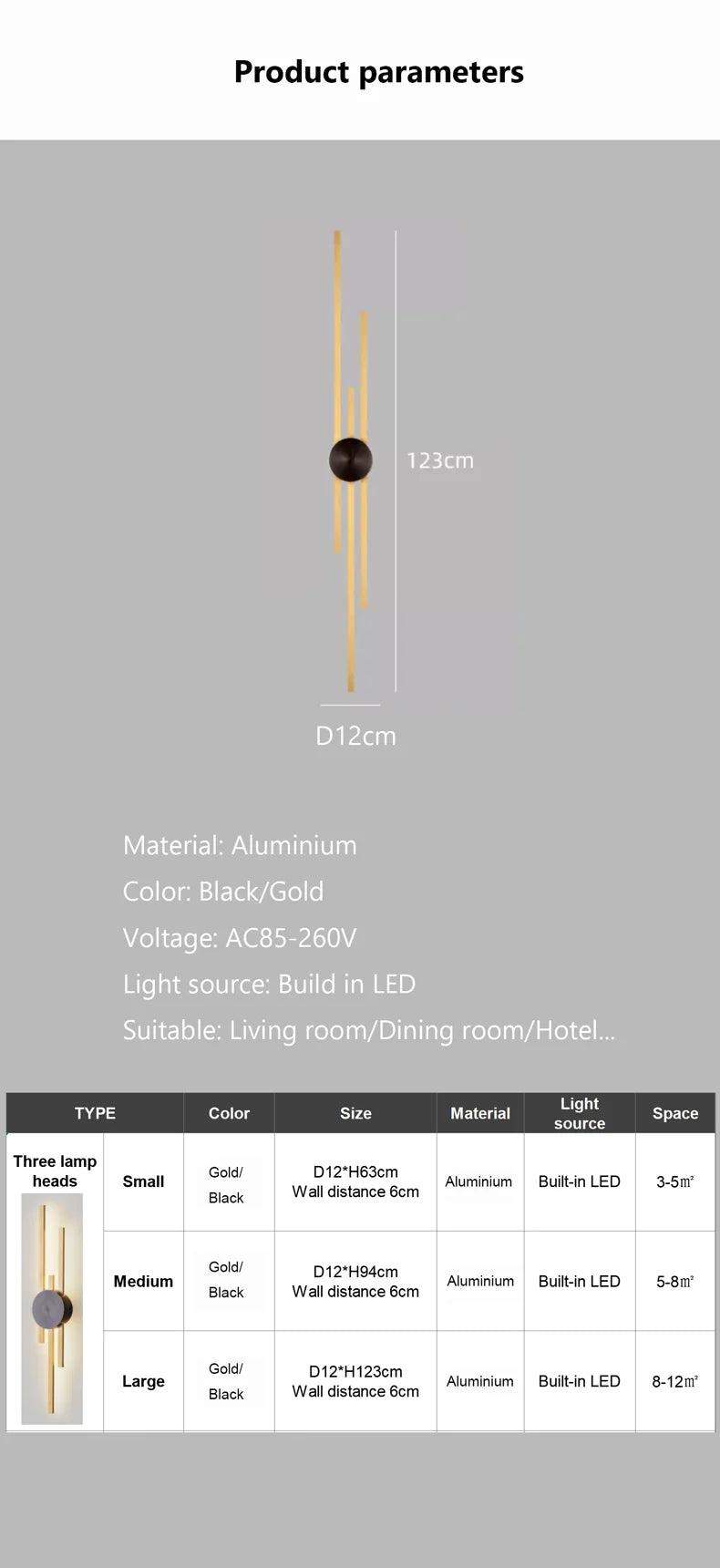 Long LED Wall Lamp Modern Sconce - Shine Room