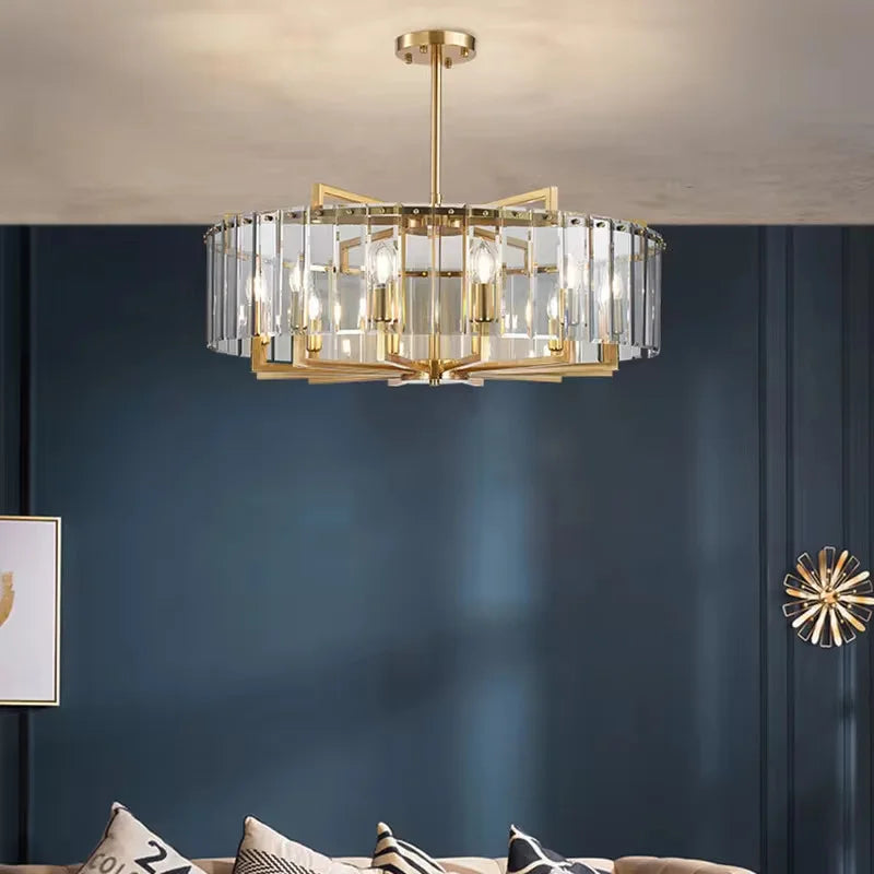 Luxury Crystal Chandelier Gold Raindrop Pendant - Shine Room