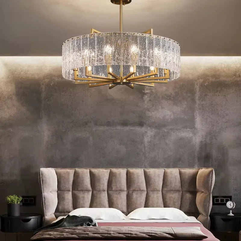 Luxury Crystal Chandelier Gold Raindrop Pendant - Shine Room