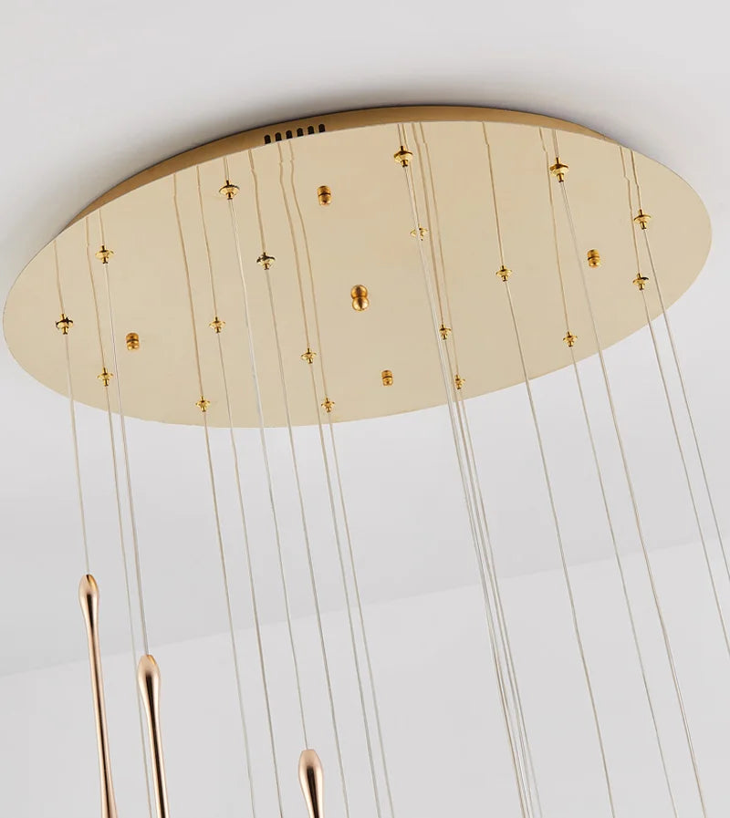 Luxury Crystal Long Hanging Staircase Chandelier - Shine Room