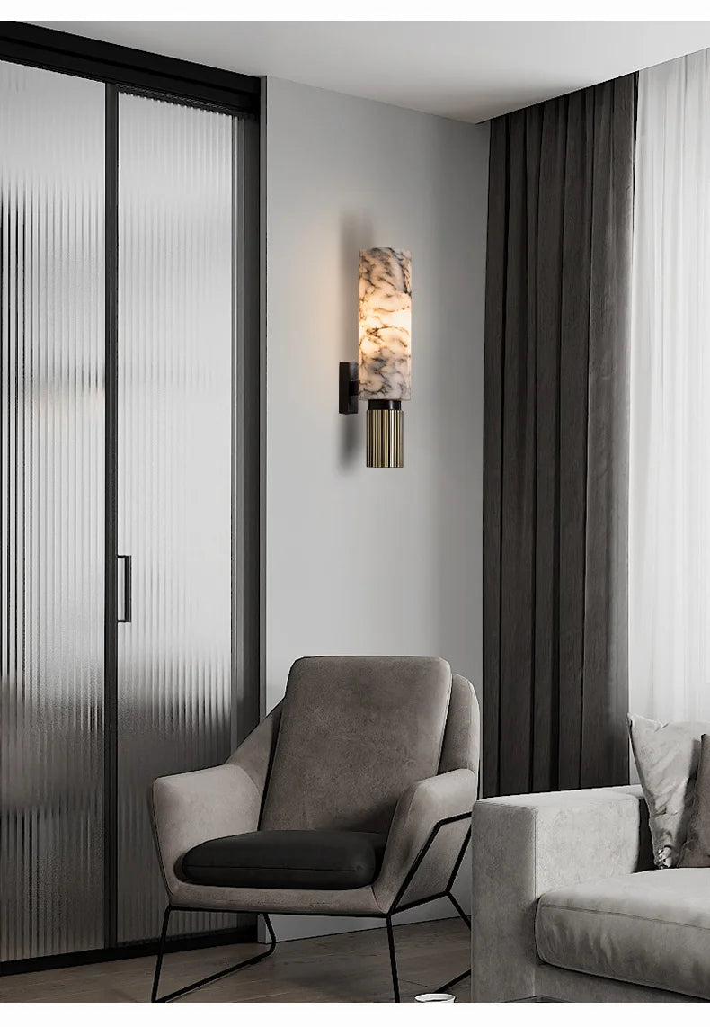 Luxury Marble Wall Lamp Vintage Sconce - Shine Room