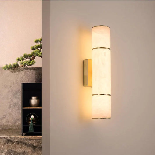 Luxury Marble Wall Sconce Copper Gold Lamp - Shine Room