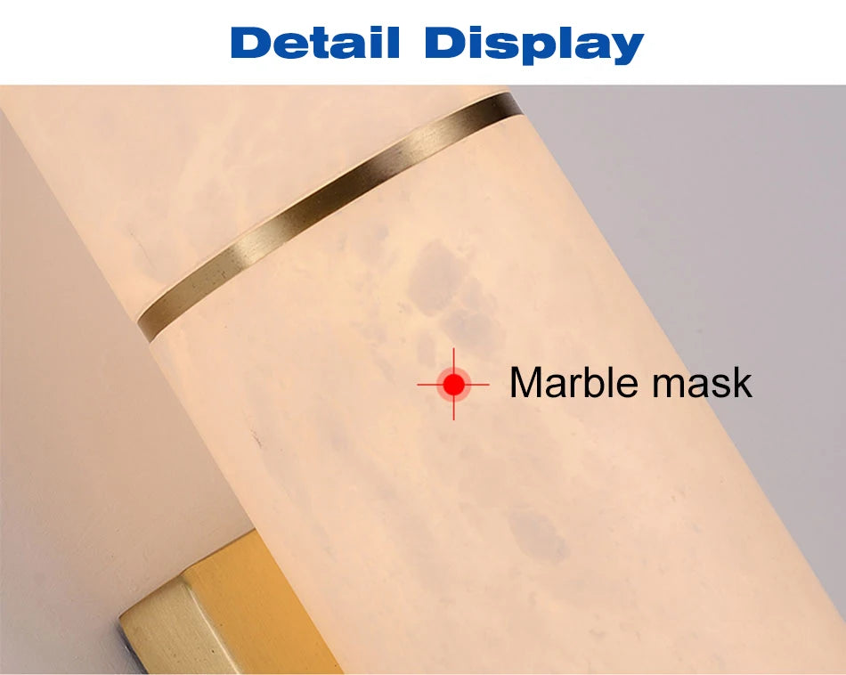 Luxury Marble Wall Sconce Copper Gold Lamp - Shine Room
