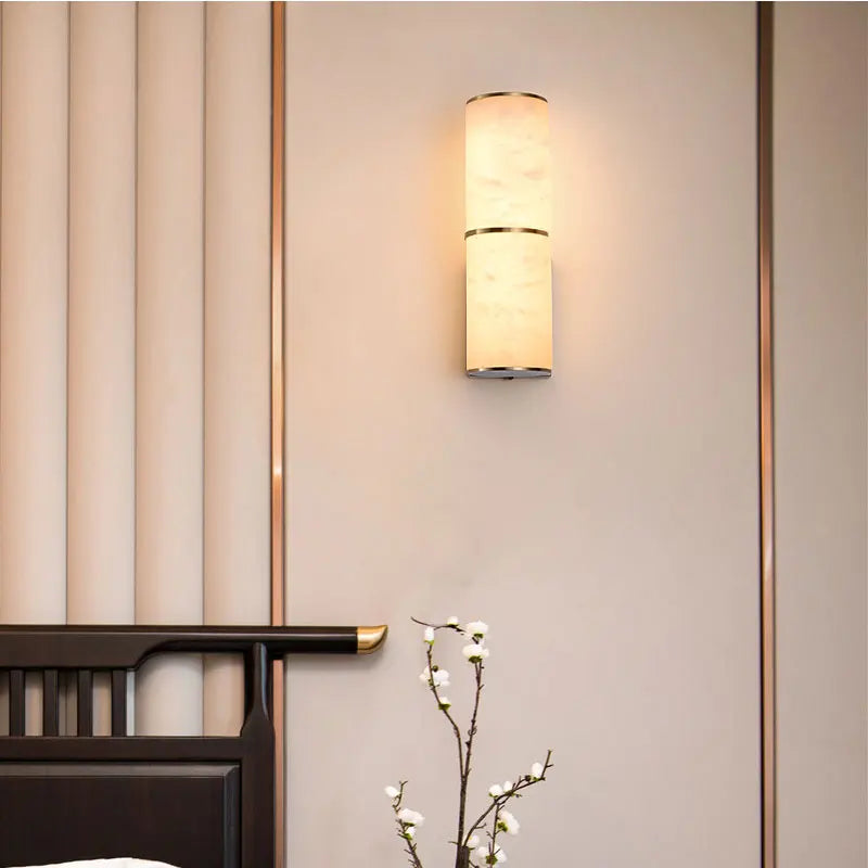 Luxury Marble Wall Sconce Copper Gold Lamp - Shine Room