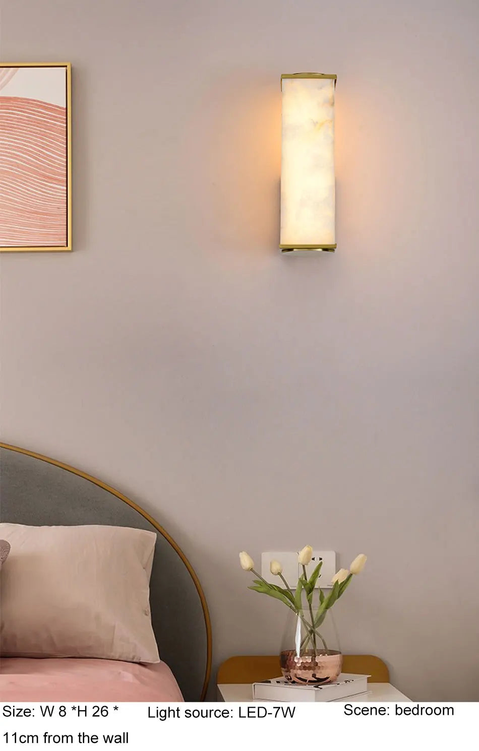 Luxury Marble Wall Sconce Copper Gold Lamp - Shine Room