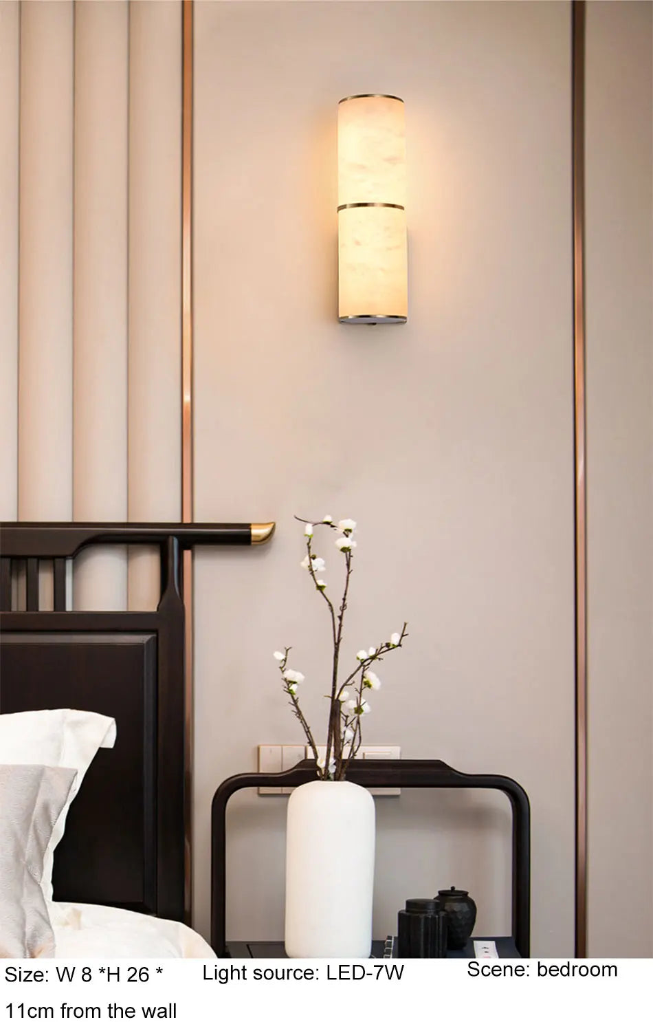 Luxury Marble Wall Sconce Copper Gold Lamp - Shine Room