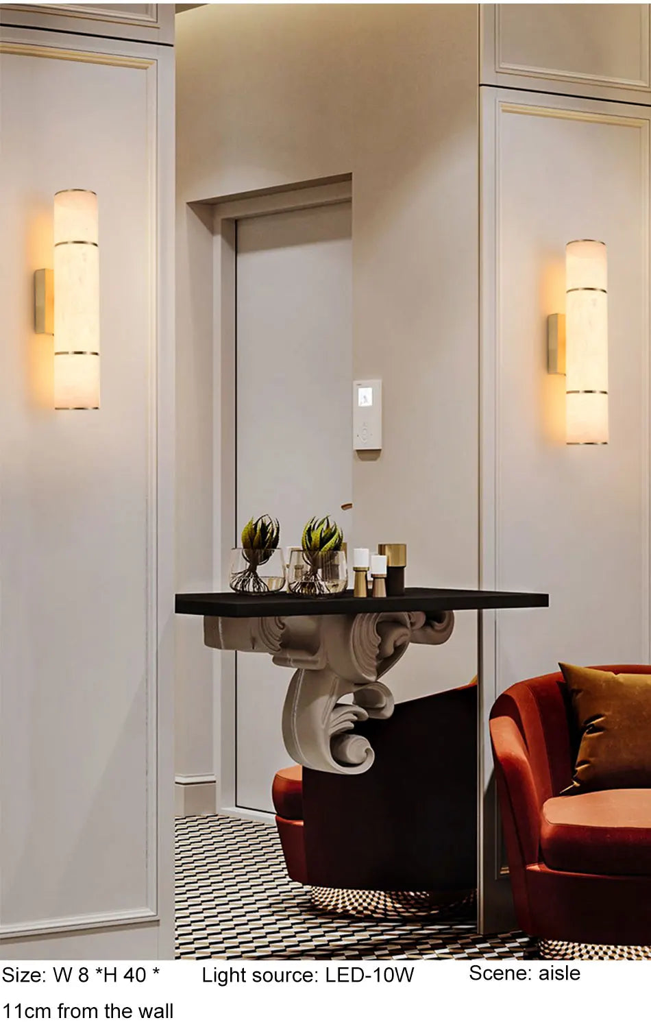 Luxury Marble Wall Sconce Copper Gold Lamp - Shine Room